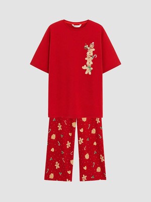 LC Waikiki Yılbaşı Temalı Kadın Pijama Takımı  (W6)