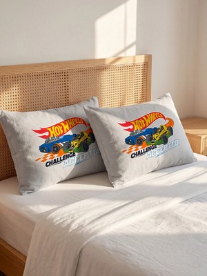 Lc Waikiki Yeni Sezon Karışık Hot Wheels Baskılı Yastık Kılıfı 2'li