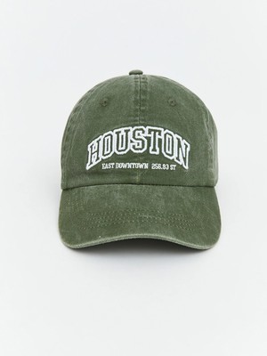Lc Waikiki Yeni Sezon Haki Houston Yazı Nakışlı Erkek Kep Şapka