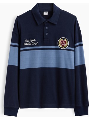 Gap Erkek Çocuk Lacivert Relaxed Gap Logo Polo T-Shirt