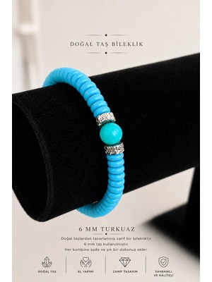 6 mm Turkuaz Doğal Taş Bileklik