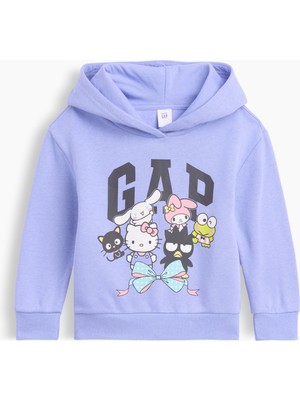 Gap Kız Bebek Açık Mavi Hello Kitty Relaxed Logo Sweatshirt