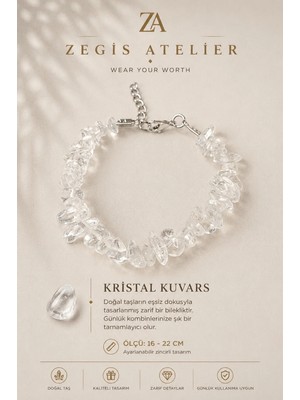 Kristal Kuvars Kırık Taş Bileklik