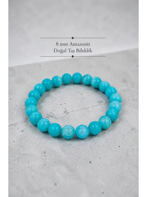 8 mm Amazonit Doğal Taş Bileklik