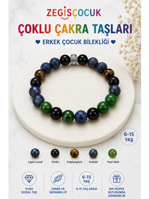 8 mm Çocuk Çakra Doğal Taş Bilekliği