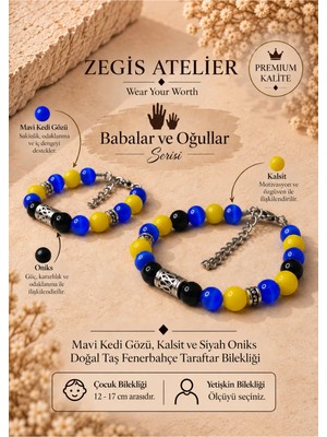 Fenerbahçe Doğal Taş Bileklik - Babalar ve Oğullar Serisi