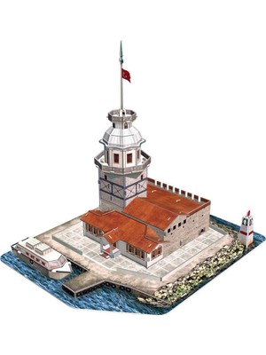 Happy Trend 3D 66 Parça Puzzle Kız Kulesi