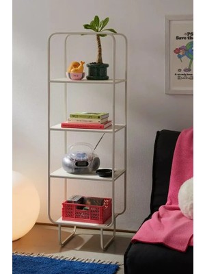 717 Design Alana D Metal Kitaplık 45 x 33 x 150 cm Beyaz