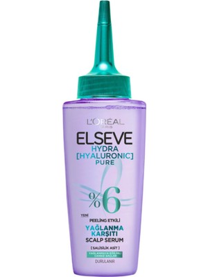 L'oréal Paris Elseve Hydra Pure Yağlanma Karşıtı Peeling Etkili Saç Derisi Serumu 102 ml - 3 Adet