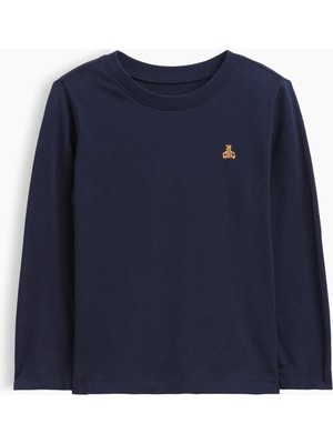 Gap Erkek Bebek Lacivert Bisiklet Yaka T-Shirt