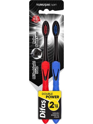 Difaş Double Power 2li Yumuşak Diş Fırçası - 7 Adet