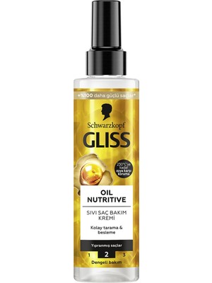 Gliss Oil Nutritive Sıvı Saç Kremi 200 ml - 6 Adet