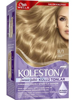 Koleston Supreme Sonsuz Işıltılı Küllü Tonlar Saç Boyası 8/1 Açık Küllü Kumral - 4 Adet