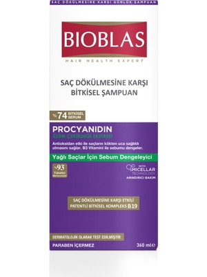 Bioblas Procyanidin Yağlanma&dökülme Karşıtı Şampuan 360 ml - 8 Adet