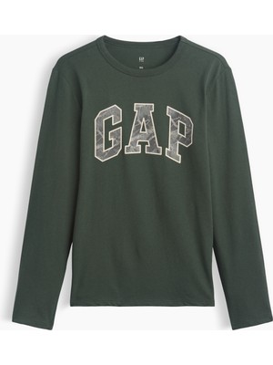 Gap Erkek Çocuk Koyu Yeşil Gap Logo T-Shirt