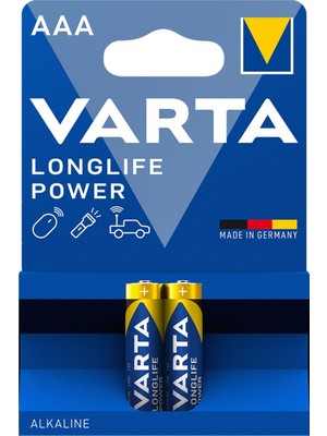 Varta Longlife Power Aaa Ince Kalem Pil 2'li Paket (Alkalin) - 5 Adet