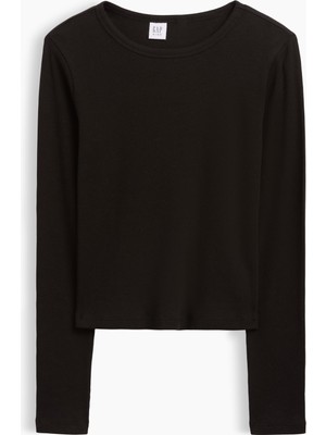 Gap Kız Çocuk Siyah Fitilli T-Shirt
