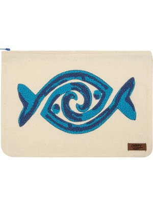 Chirpy Marine Clutch Ekru 29.5 x 21 cm - 3 Adet