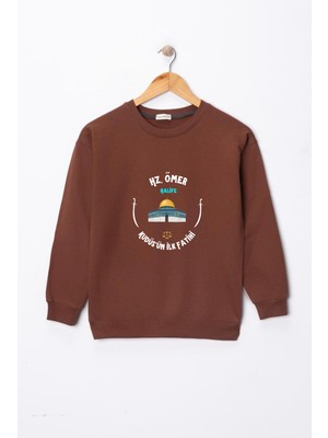 Dekim Moda Erkek Çocuk "hz Ömer" Baskılı Pamuklu Sweat