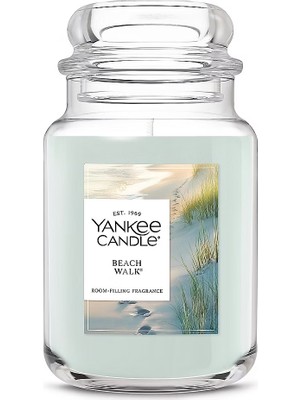 Yankee Candle Beach Walk Büyük Kavanoz Mum (623,7 Gr) – Deniz Esintili, Tuzlu Su ve Mandalina Kokulu Dekoratif Mum