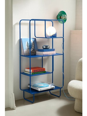 717 Design Alana B Metal Kitaplık 76 x 33 x 150 cm Mavi