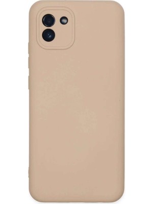 Galaxy A03 Kılıf Nano Içi Kadife Silikon - Pudra