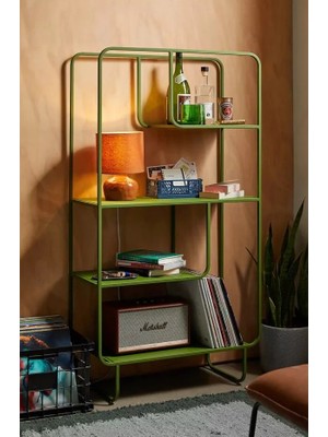 717 Design Alana B Metal Kitaplık 76 x 33 x 150 cm Zeytin Yeşili