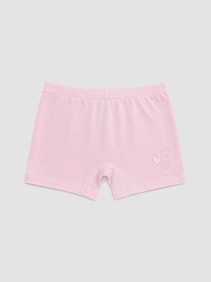 Lc Waikiki Yeni Sezon Lila Kalp Nakışlı Kız Çocuk Boxer