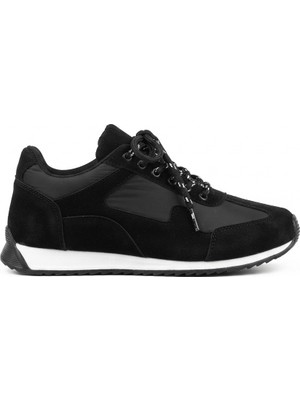 Zerenyus Jeat Lux Siyah Nubuk Bağcıklı Kadın Sneaker