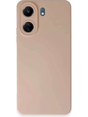 Redmi 13C Kılıf Nano Içi Kadife Silikon - Pudra