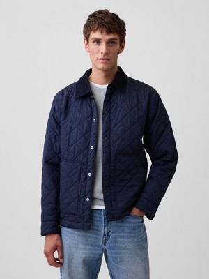Gap Erkek Lacivert Relaxed Kapitone Barn Ceket