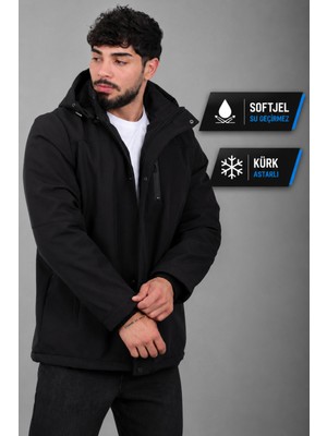 Stil Kombin Parçalı Outdoor Softshell Kışlık Mont Pldp 3038_50513