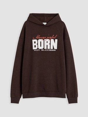 Lc Waikiki Yeni Sezon Kahverengi Kapüşonlu Kalın Erkek Çocuk Sweatshirt