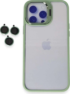 iPhone 15 Pro Max Kılıf Roblox Lens Standlı Kapak - Yeşil