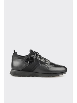Elle Black Leather Men's Casual Shoes