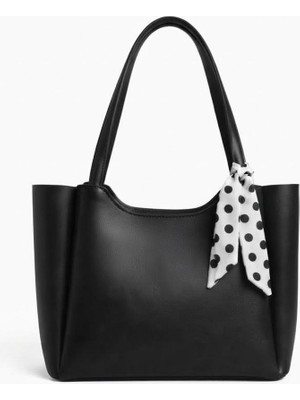 Arvelia Kadın Fularlı Fermuarlı Shopper El ve Omuz Çantası