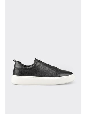 Elle Black Leather Men's Casual Shoes