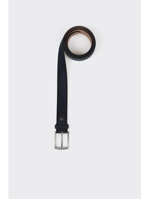 Elle Men's Navy Leather Belt