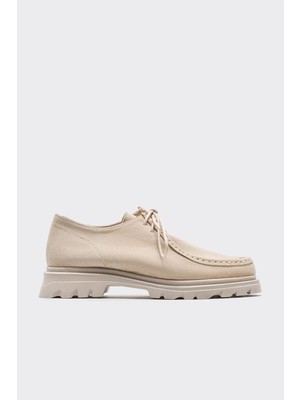 Elle Ecru Leather Women's Casual Shoes