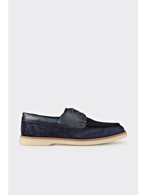 Elle Navy Leather Men's Casual Shoes