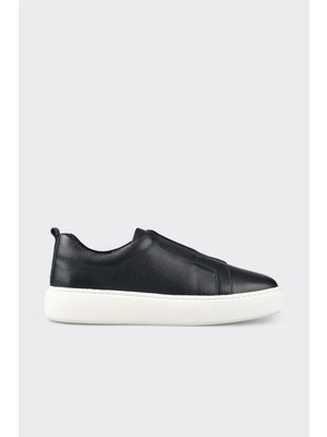 Elle Navy Leather Men's Casual Shoes