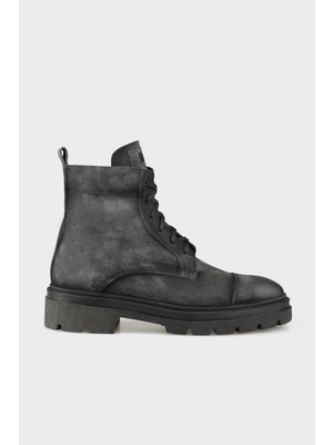 Elle Anthracite Leather Men's Casual Boots