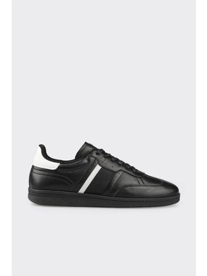 Elle Black Leather Men's Casual Shoes