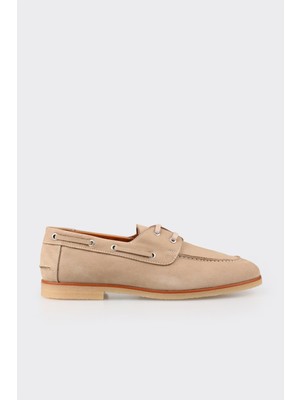 Elle Beige Leather Men's Casual Shoes