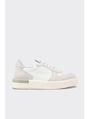 Elle White Leather Women's Sneakers