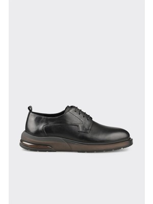 Elle Black Leather Men's Casual Shoes