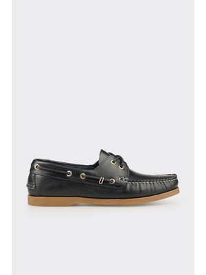 Elle Navy Leather Men's Casual Shoes