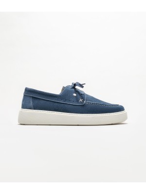 Elle Blue Leather Men's Casual Shoes