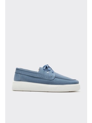 Elle Blue Leather Men's Casual Shoes