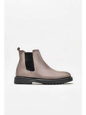 Elle Men's Mink Color Leather Casual Boots